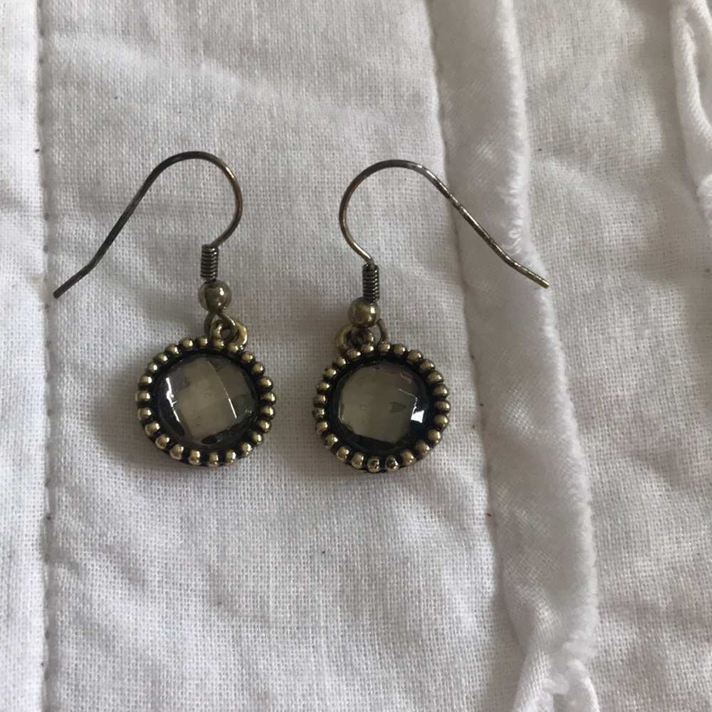Rhinestone dangle earrings